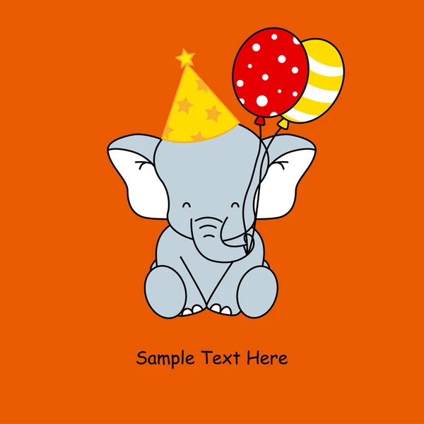Aniversário de elefante — Vetor de Stock