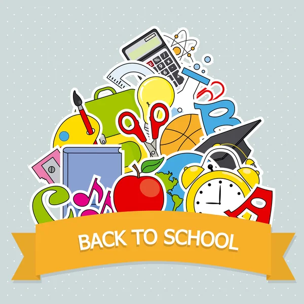 Back to School Card — Stock Vector