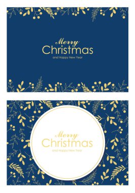 neşeli Noel kartı set.