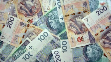 arka plan (Polonya Zlotisi Lehçe banknotlar ile yapılan).