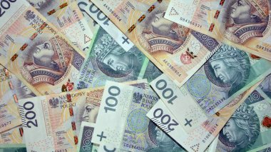 arka plan (Polonya Zlotisi Lehçe banknotlar ile yapılan).