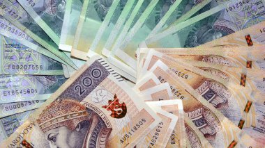 arka plan (Polonya Zlotisi Lehçe banknotlar ile yapılan).