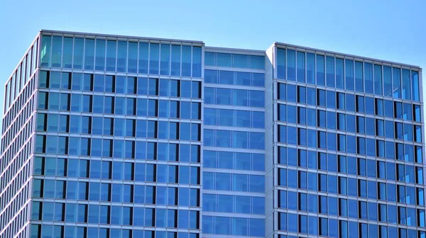 Edificio Arquitectura Corporativa Nuevo Edificio Oficinas Moderno Panel Azul Texturizado — Foto de Stock