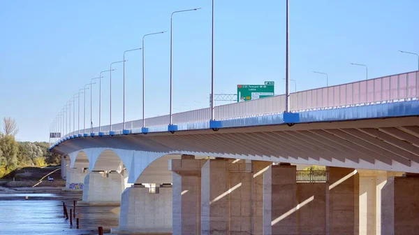 Varsóvia Polónia Outubro 2021 Ponte Auto Estrada Desvio Sul Varsóvia — Fotografia de Stock