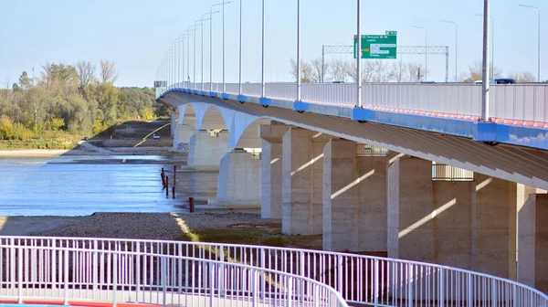 Varsóvia Polónia Outubro 2021 Ponte Auto Estrada Desvio Sul Varsóvia — Fotografia de Stock