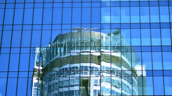 Fragmentos Edificio Distrito Negocios Ciudad Moderna Edificio Oficinas Gran Altura — Foto de Stock