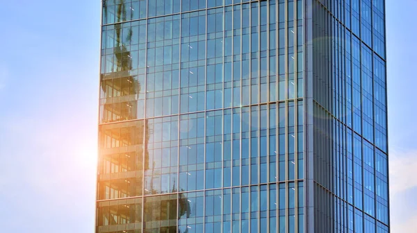 Městský Abstrakt Prosklená Stěna Kancelářské Budovy Detailní Záběr Moderní Obchodní — Stock fotografie