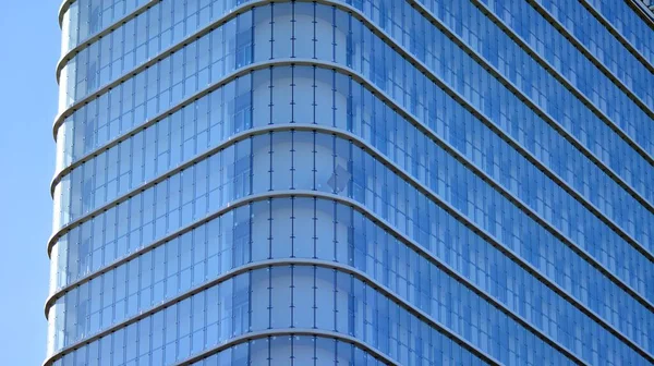 Fachada Cristal Una Moderna Construcción Viviendas Con Balcones — Foto de Stock