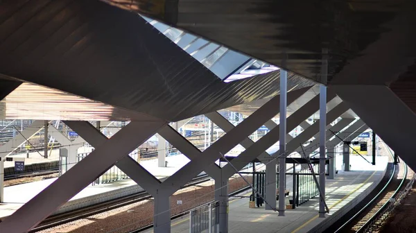 stock image Warsaw, Poland. 28 February 2022. Construction of the Warszawa Zachodnia railway station. West Railway Station.