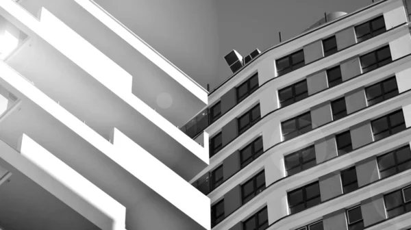 Фрагмент Сучасної Житлової Квартири Плоскими Будівлями Зовні Деталь Нового Елітного — стокове фото