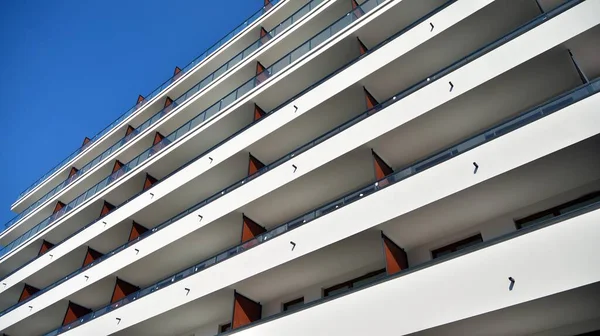 Moderna Element Modern Arkitektur Arkitektoniska Detaljer Modern Lägenhetsbyggnad — Stockfoto