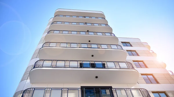 Moderne Elementen Hedendaagse Architectuur Architectonische Details Van Een Modern Appartementencomplex — Stockfoto