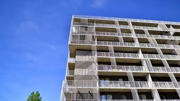 Apartment Building Aluminium Facades Modern Minimalist Architecture Innovative Approach Residential — Stock Photo, Image