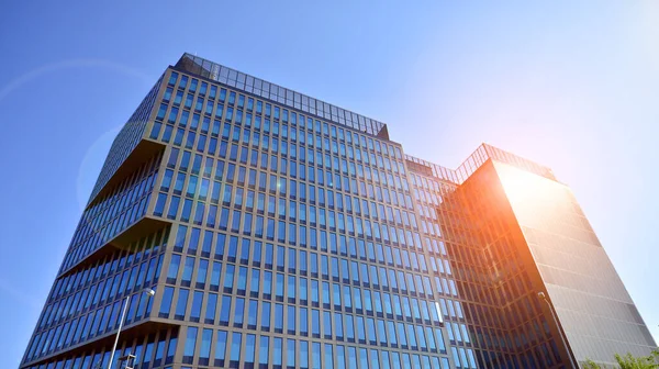 Business Office Building Blue Sky Background Tall Building Center City — Zdjęcie stockowe