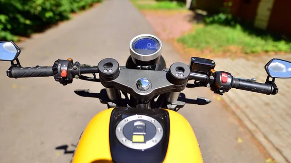 Handlebars Speedometer Motorbike — ストック写真