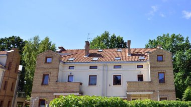 Warsaw, Poland. 1 August 2022. Area with  family houses in green district Wawer.