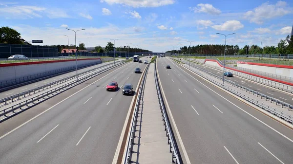 Warsaw Poland August 2022 View Cars Expressway Southern Bypass Warsaw — Stockfoto