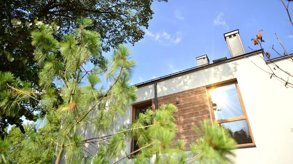 Terraced Family Home Newly Developed Housing Estate Real Estate Market — Fotografia de Stock