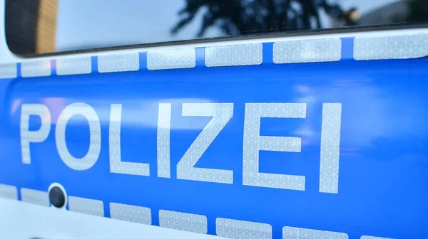 Berlin Germany August 2022 Sign Polizei — Stock Photo, Image