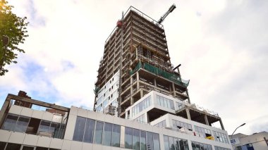 Szczecin, Poland. 29 August 2022. Sky Garden apartment building under construction. 