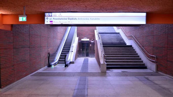 Βαρσοβία Πολωνία Σεπτεμβρίου 2022 Δεύτερη Γραμμή Του Μετρό Της Βαρσοβίας — Φωτογραφία Αρχείου