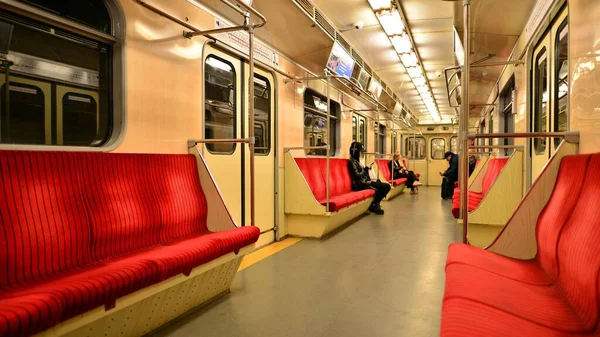 Warschau Polen September 2022 Het Interieur Van Metro Eerste Lijn — Stockfoto