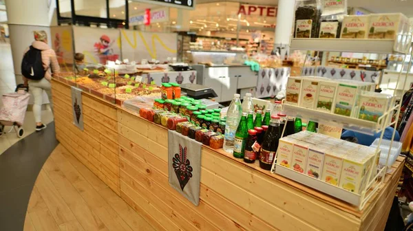 Varsóvia Polónia Outubro 2022 Feira Produtos Regionais Mercado Vende Produtos — Fotografia de Stock