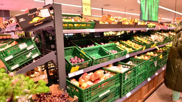 Varsovia Polonia Octubre 2022 Dentro Del Supermercado Netto —  Fotos de Stock