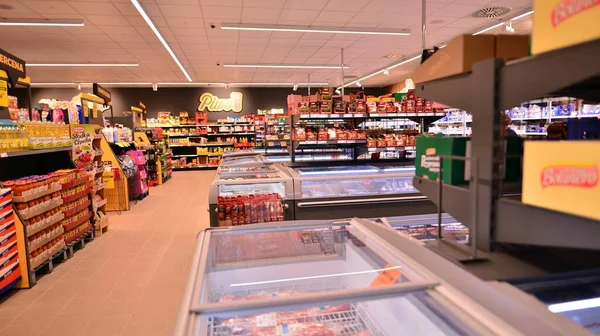 Varsavia Polonia Ottobre 2022 All Interno Supermercato Netto — Foto Stock