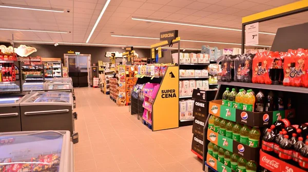 Varsovie Pologne Octobre 2022 Supermarché Intérieur Netto — Photo