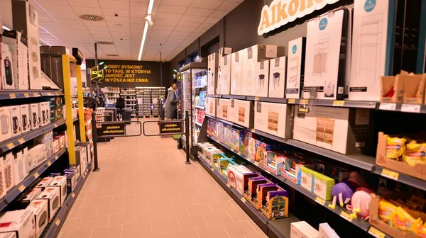 Warschau Polen Oktober 2022 Binnen Supermarkt Netto — Stockfoto