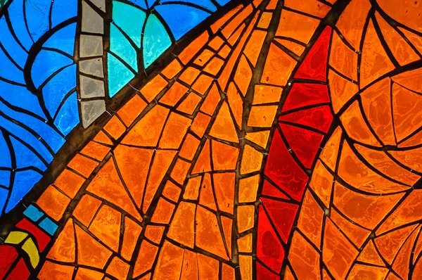 Stained-glass window. Made in USSR — Stock Photo, Image