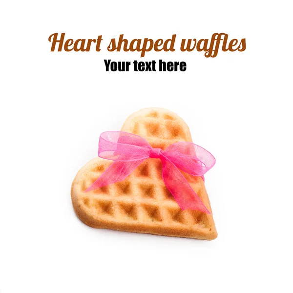 Heart shaped waffle — Stock Photo, Image