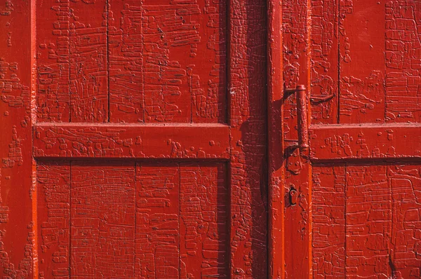 Vieille porte rouge — Photo