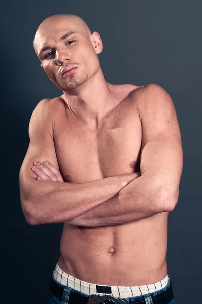 Portret man naked sportowe — Zdjęcie stockowe