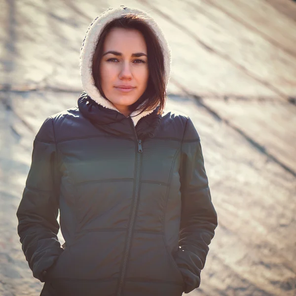 Lonely girl outdoor — Stock Photo, Image