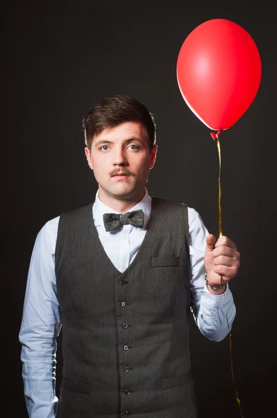 Człowiek z balonem — Zdjęcie stockowe
