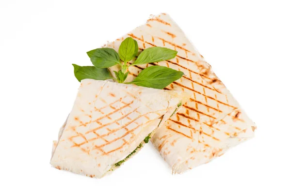 Pita sandwich with chicken — Stock Photo, Image