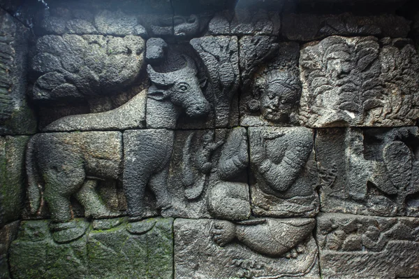 Bajorrelieve en Borobudur —  Fotos de Stock