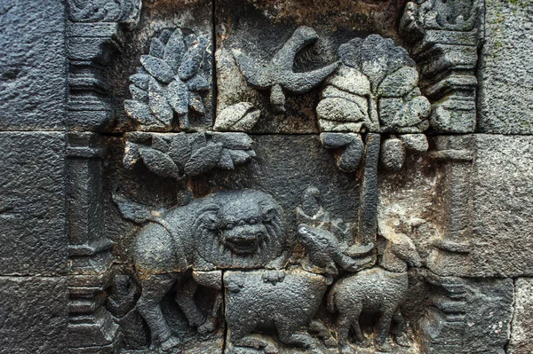 Bas-relief in Borobudur — Stock Photo, Image