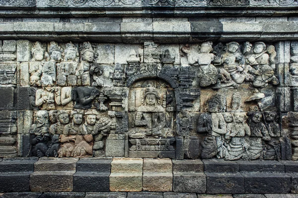 Bas-relief à Borobudur — Photo