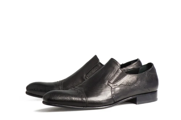 Chaussures homme en cuir noir Image En Vente