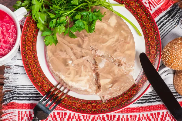 Traditional russian aspic — Stock Photo, Image