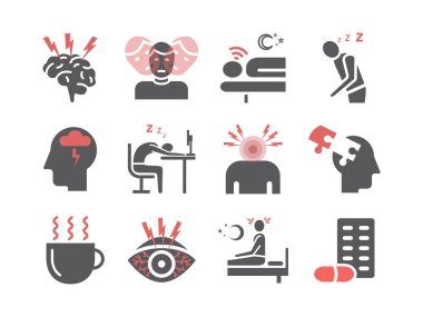 Flat Icons set. Vector signs for web