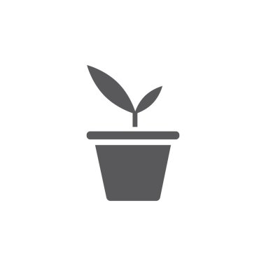 Plant pot icon. Vector signs for web graphics