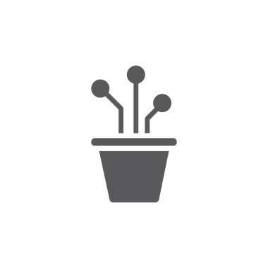 Plant pot icon. Vector signs for web graphics