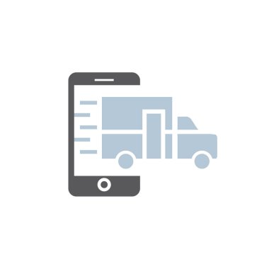 Mobile Delivery icon. Vector signs for web graphics