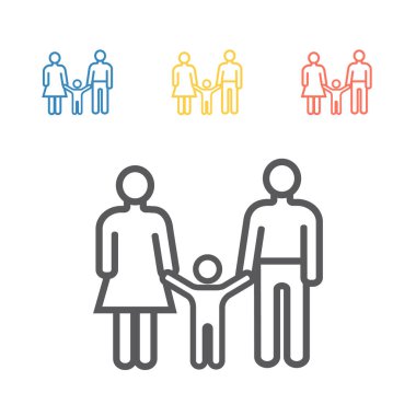 Aile çizgisi ikonu. Web grafikleri için vektör işaretleri.