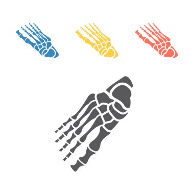 Ayak kemikleri. İskelet parçası. Web grafikleri için vektör işaretleri