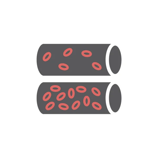 Vector Medical Structure Blood Components Illustration Vein Section — Stok Vektör